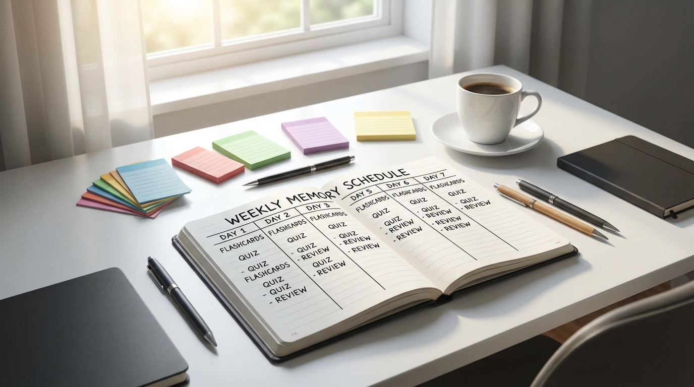 1週間で覚える点数暗記スケジュール