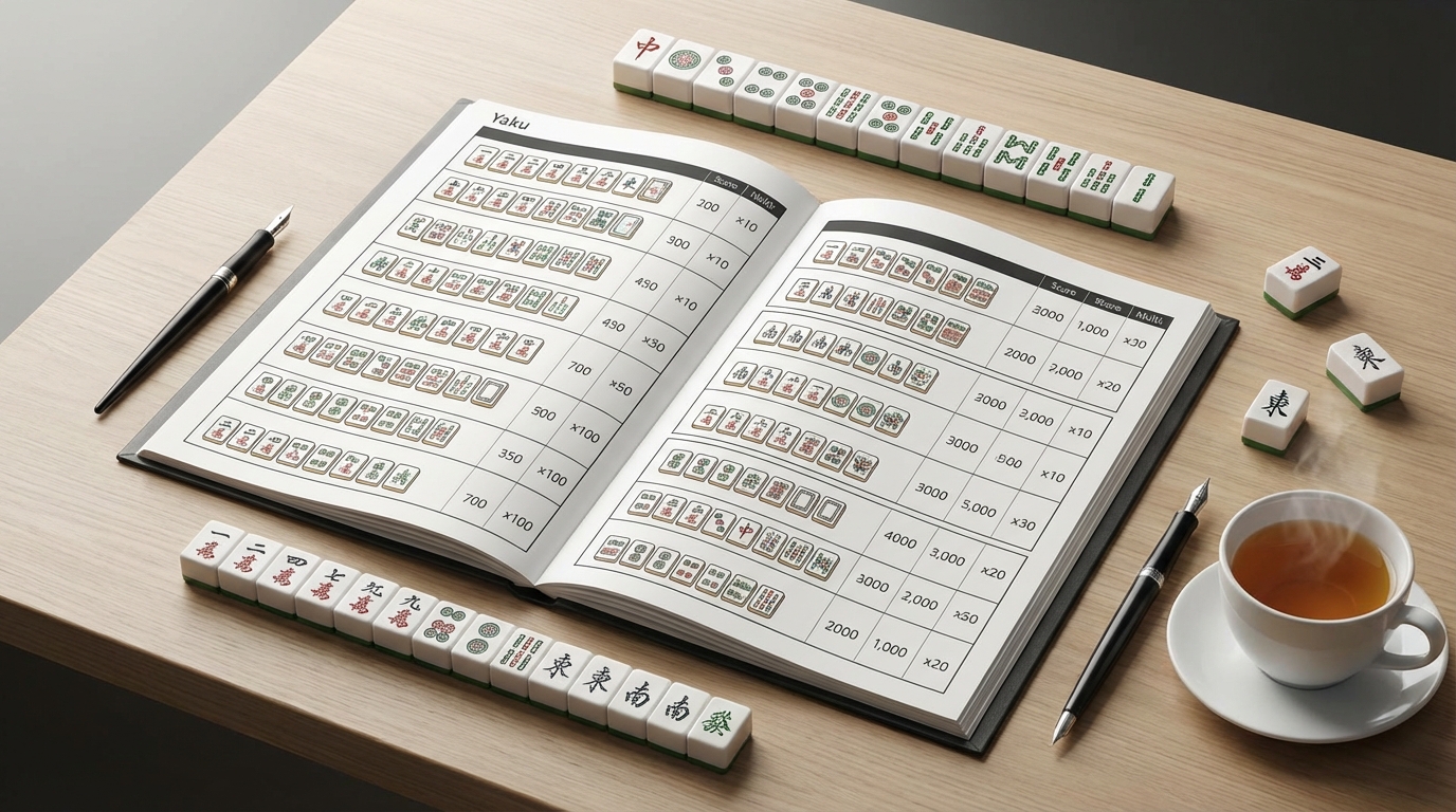 役一覧表の見方と活用法｜翻数・点数・複合役の基本