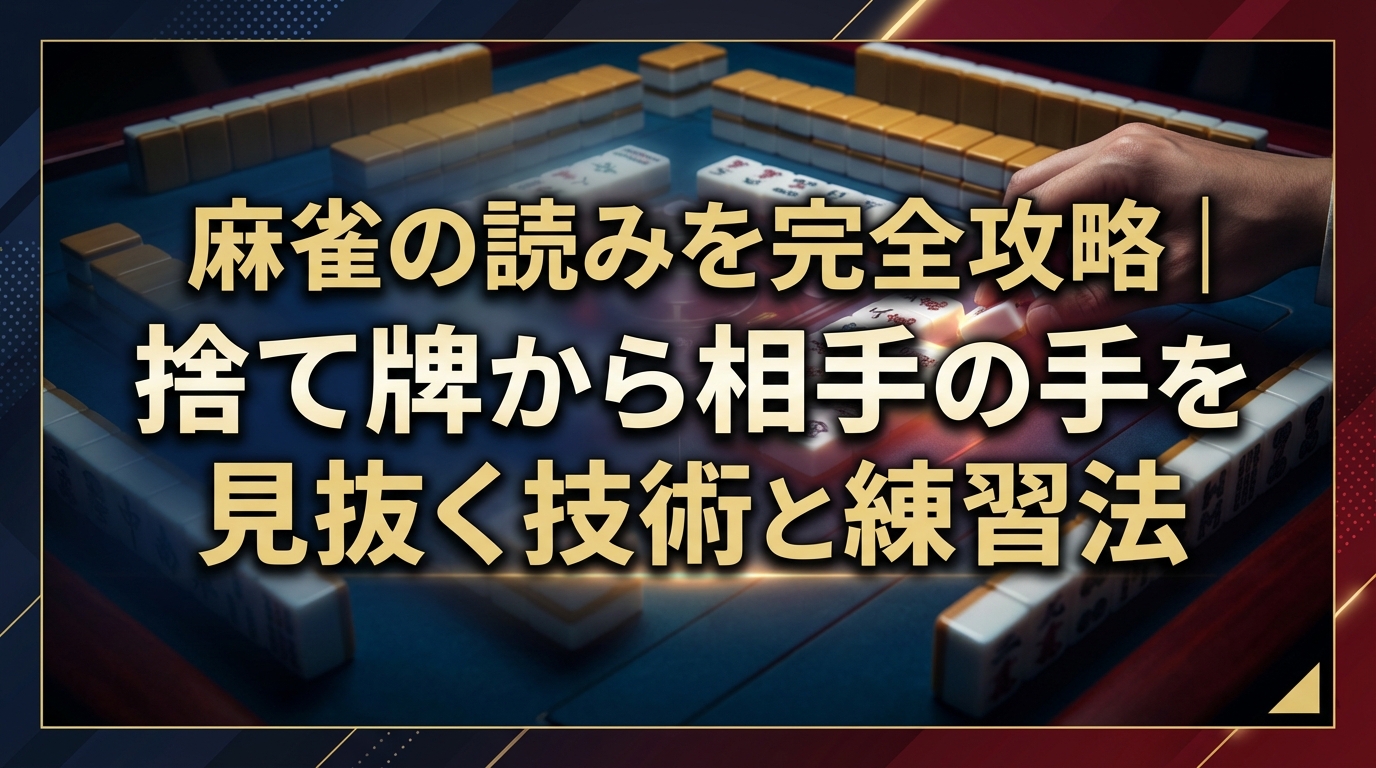 麻雀の読みを完全攻略｜捨て牌から相手の手を見抜く技術と練習法