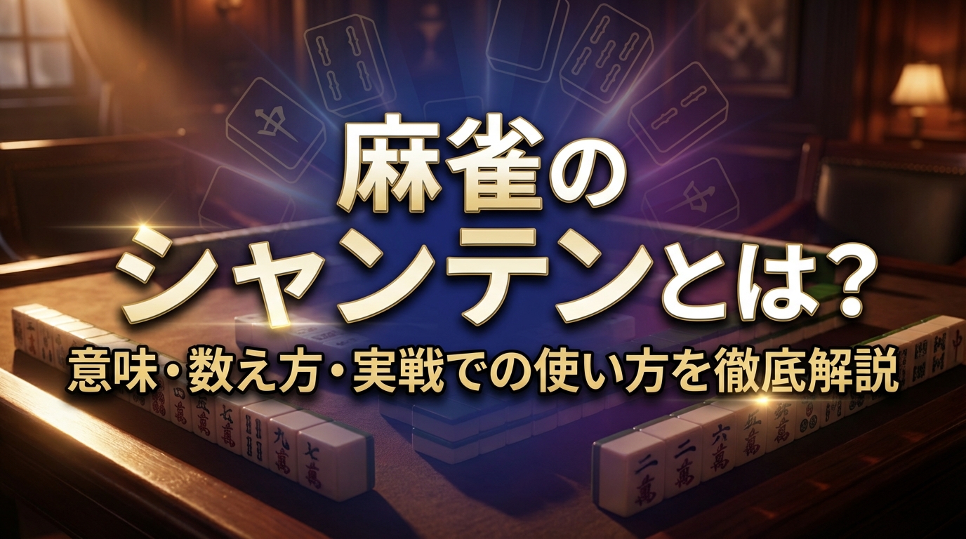 麻雀のシャンテンとは？意味・数え方・実戦での使い方を徹底解説