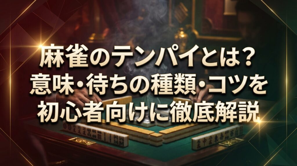 麻雀のテンパイとは？意味・待ちの種類・コツを初心者向けに徹底解説