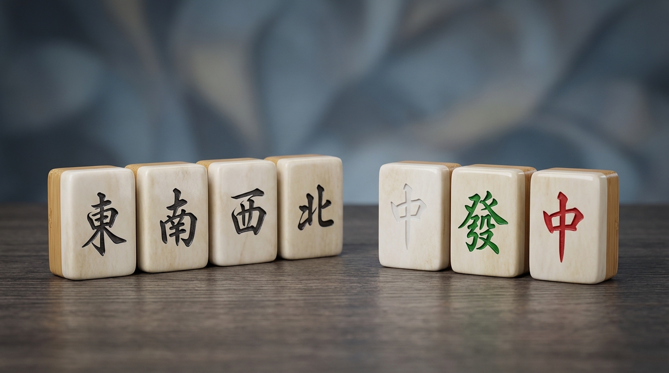 字牌の読み方も覚えよう｜風牌・三元牌一覧