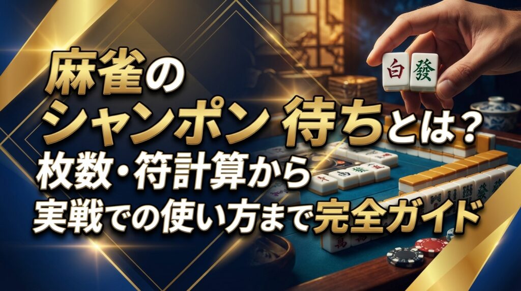 麻雀のシャンポン待ちとは？枚数・符計算から実戦での使い方まで完全ガイド