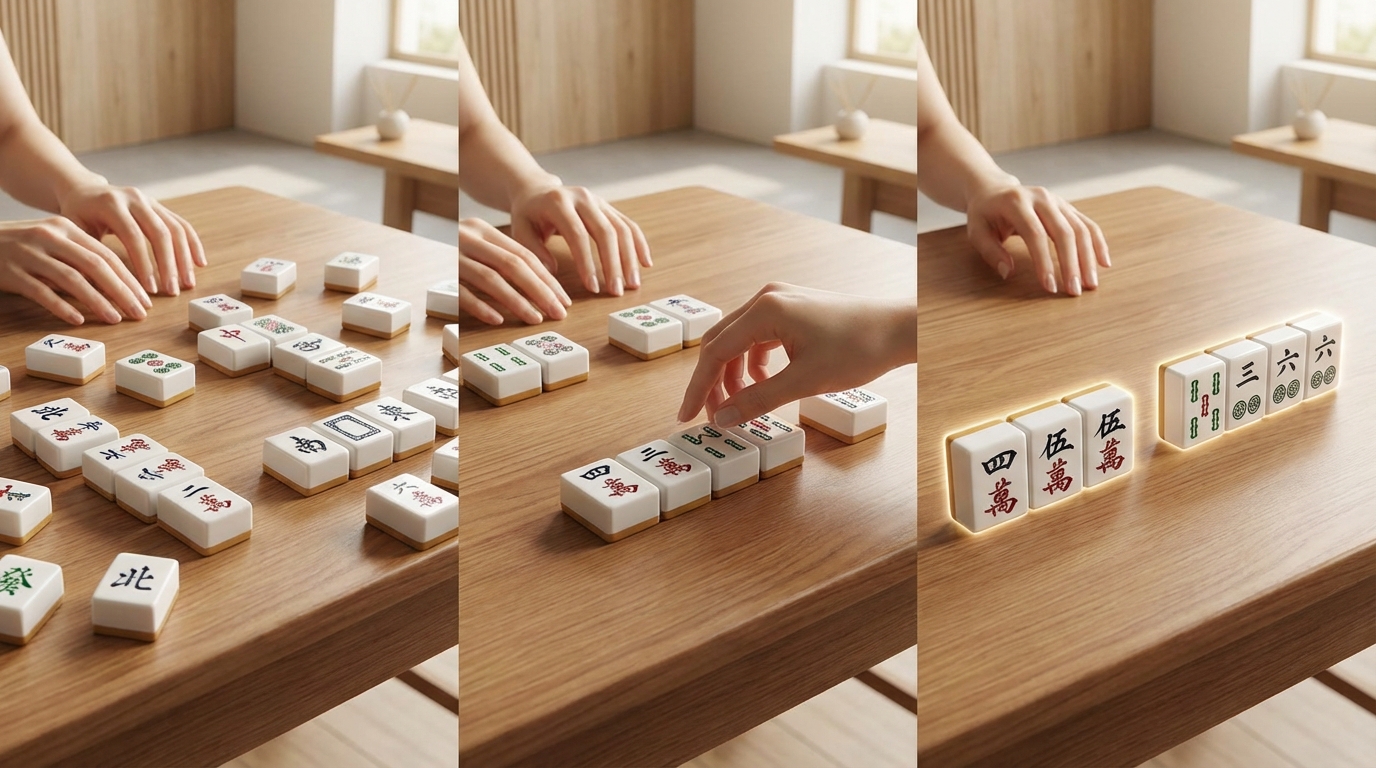 麻雀で両面待ちを作る3ステップ