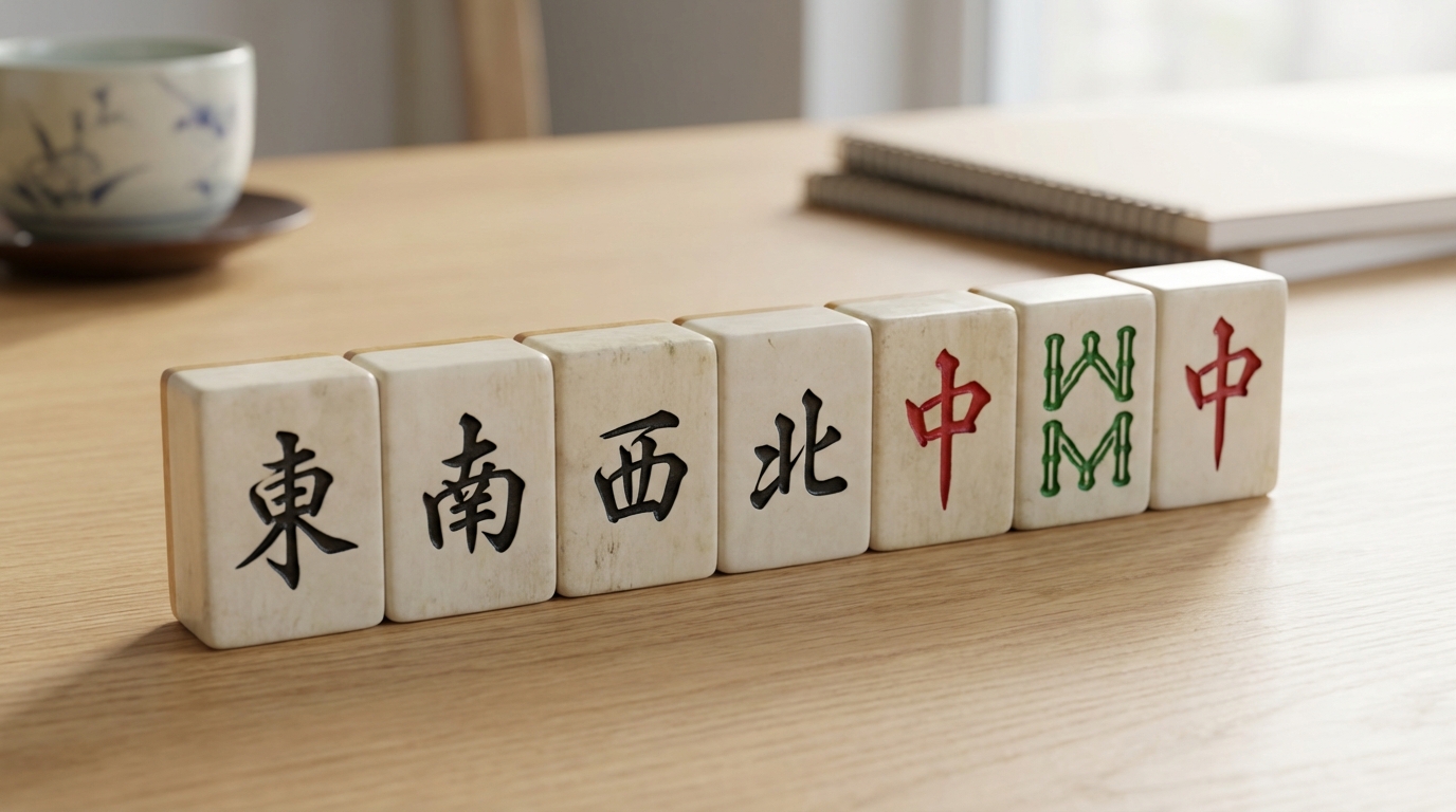 【補足】麻雀の字牌の読み方も覚えておこう