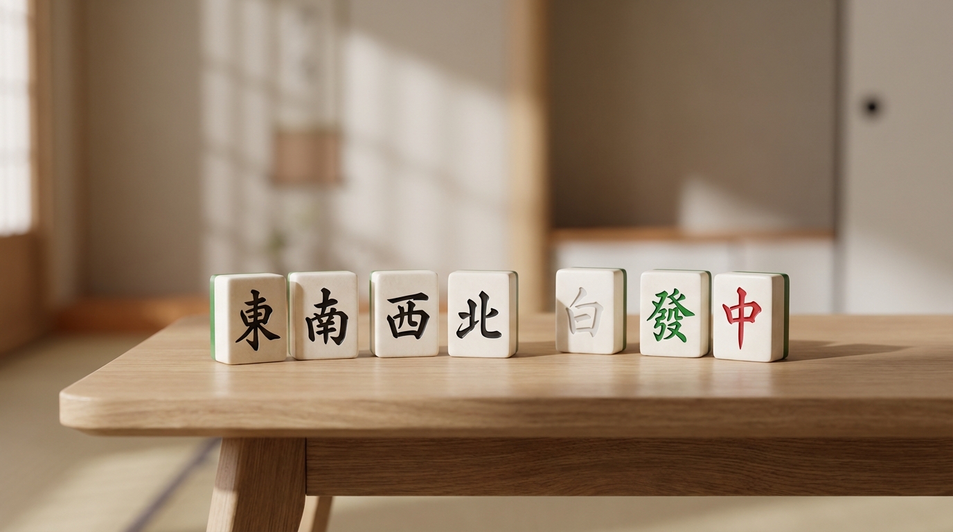 字牌の読み方も一緒に覚えよう｜東南西北・白發中