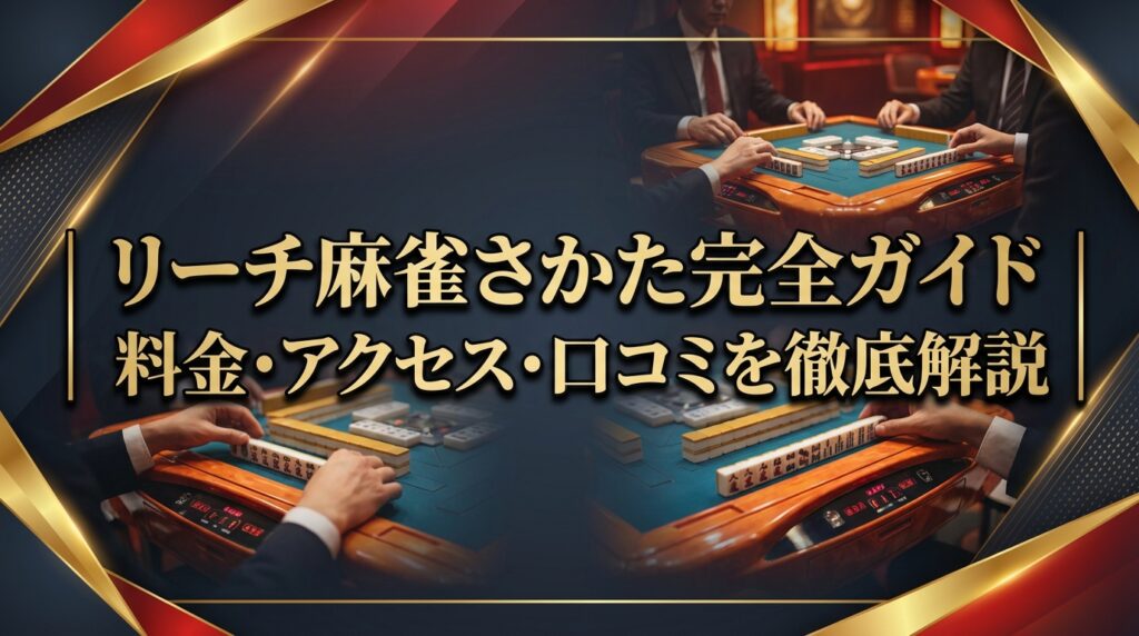 リーチ麻雀さかた完全ガイド｜料金・アクセス・口コミを徹底解説