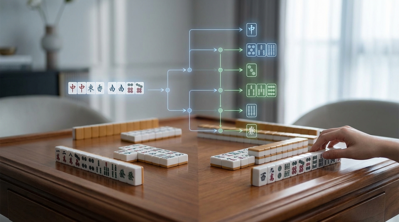 【配牌別】3人麻雀で狙う役の判断フローチャート