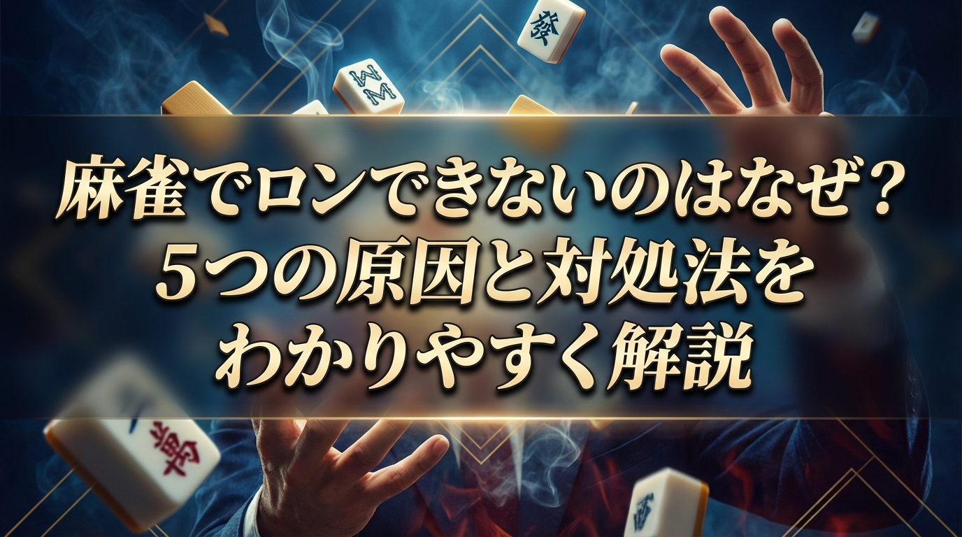 麻雀でロンできないのはなぜ？5つの原因と対処法をわかりやすく解説