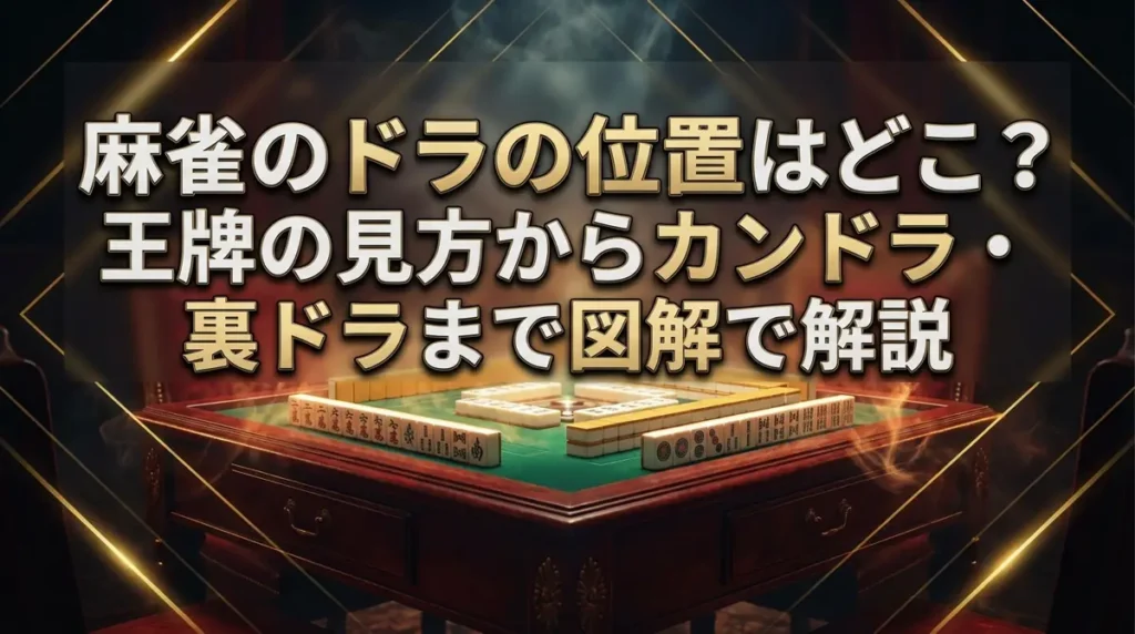 麻雀のドラの位置はどこ？王牌の見方からカンドラ・裏ドラまで図解で解説