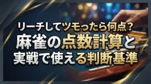 リーチしてツモったら何点？麻雀の点数計算と実戦で使える判断基準