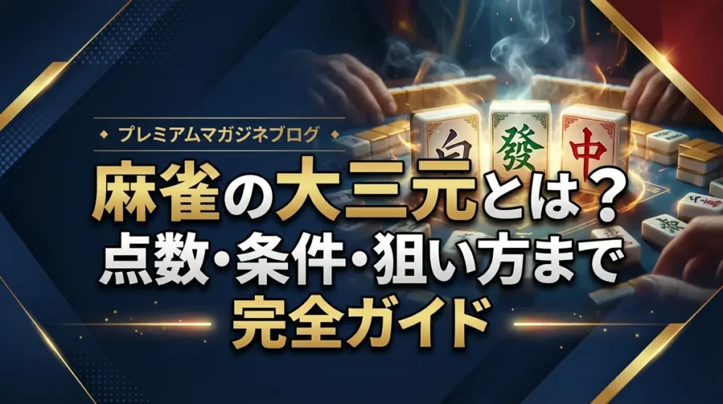 麻雀の大三元とは？点数・条件・狙い方まで完全ガイド