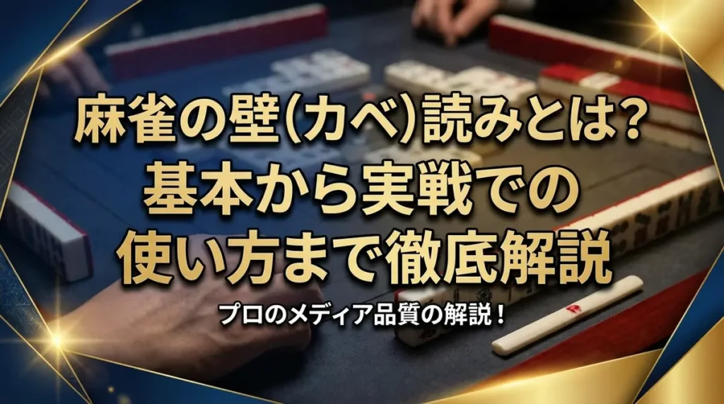 麻雀の壁（カベ）読みとは？基本から実戦での使い方まで徹底解説