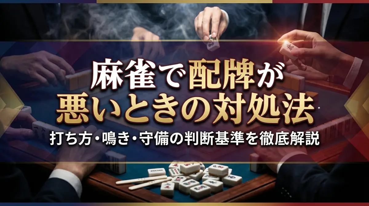 麻雀で配牌が悪いときの対処法｜打ち方・鳴き・守備の判断基準を徹底解説