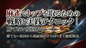 麻雀でトップを取るための戦略と実践テクニック｜勝てない原因から場面別の立ち回りまで徹底解説