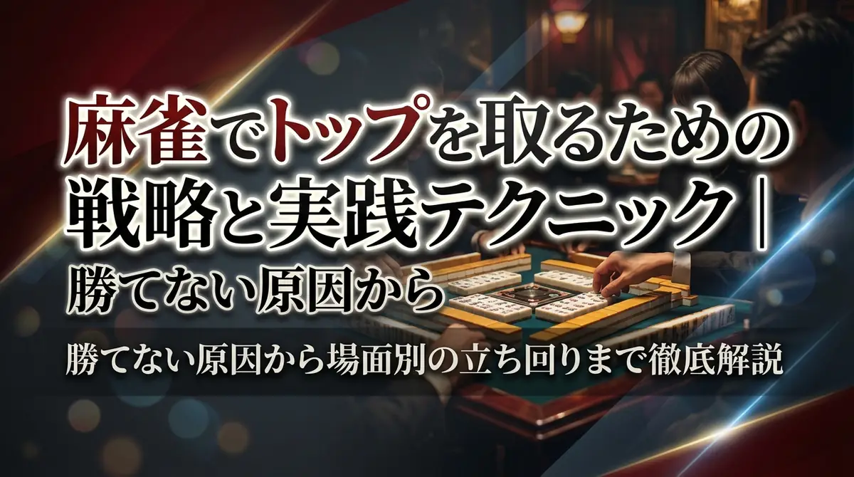 麻雀でトップを取るための戦略と実践テクニック｜勝てない原因から場面別の立ち回りまで徹底解説