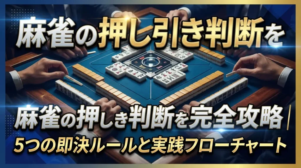 麻雀の押し引き判断を完全攻略｜5つの即決ルールと実践フローチャート